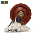 5 inch medium duty plate stainless steel heat resisting casters with brake